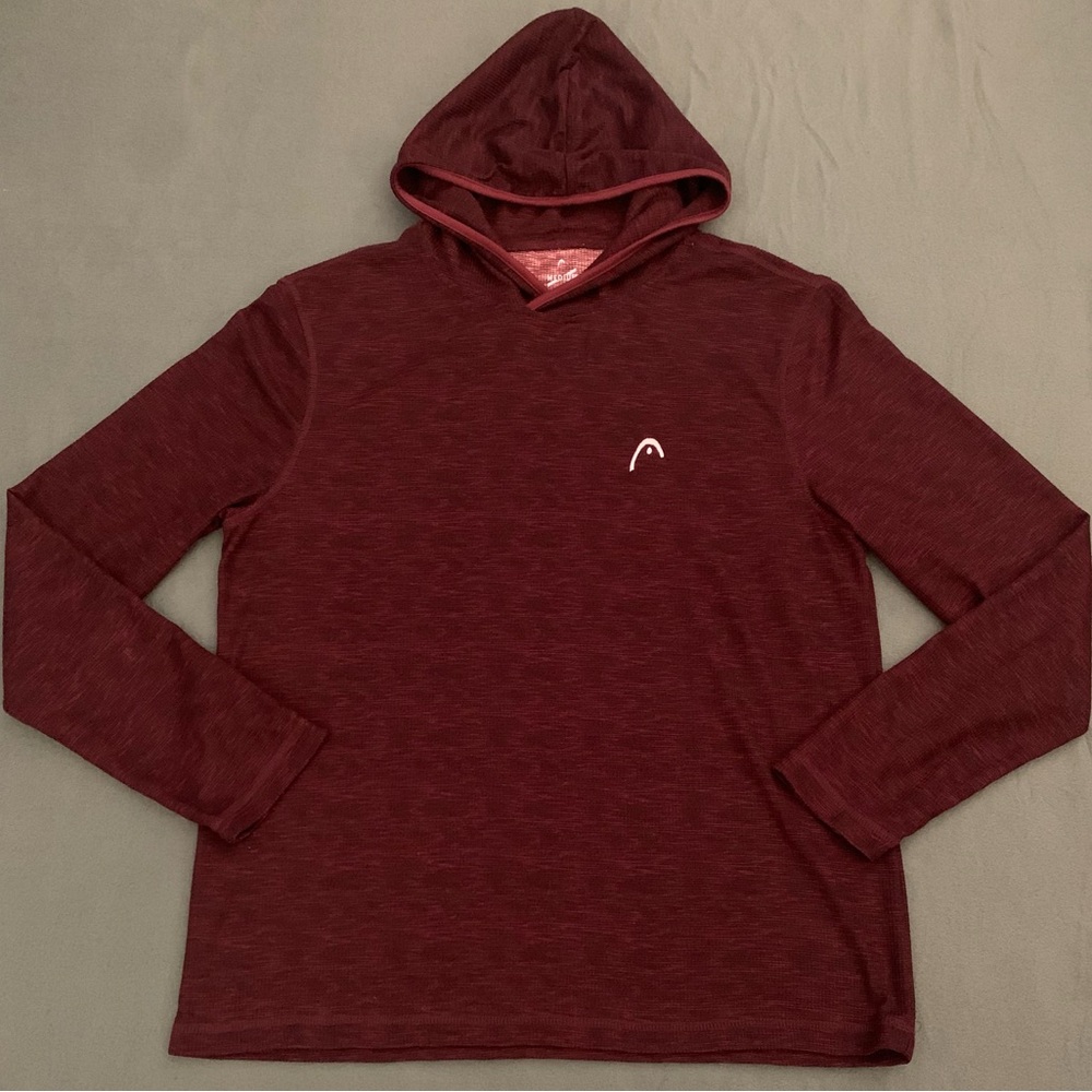 HEAD Cranberry Colored Blended Polyester Hoodie